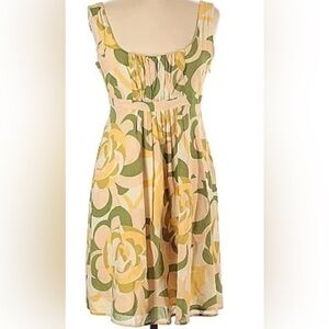 NWOT ANTHROPOLOGIE ODILLE, Cotton Gauze Floral Sleeveless Babydoll Dress, 6